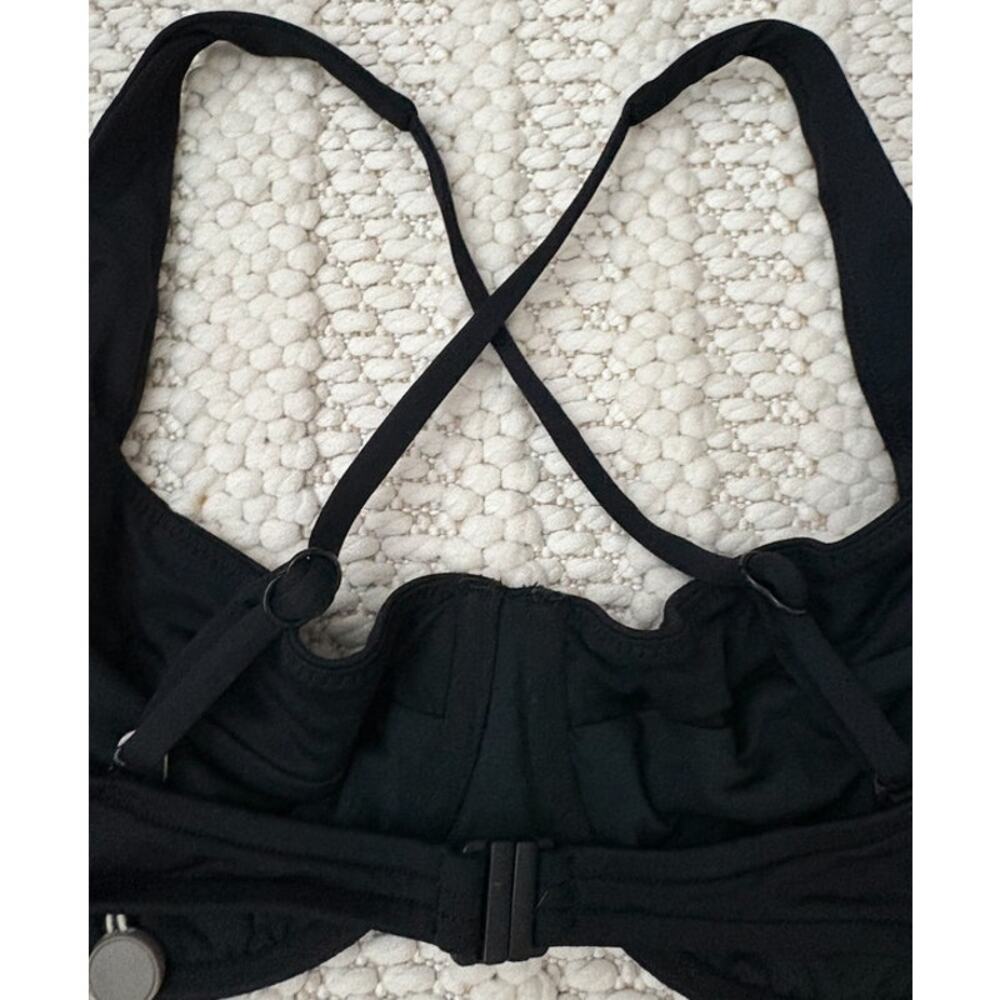 NWT Womens Seafolly Australia Black Ruched Underwire Bikini Top Size 10 - Picture 6 of 6